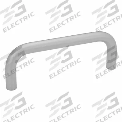JW WINCO Pull Handle: Weld-On, Steel, Silver, 4.92 in Mounting Hole Center to Center - Load-Rated Weldable Standard "U" Pull Handles