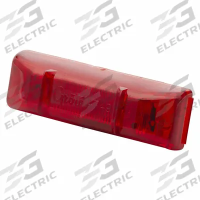 GROTE Clearance Marker Lamp: Clearance Light, LED, Rectangular, Red, Bracket - Clearance Lights