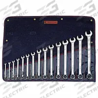 WRIGHT Wrench Set: Steel, Full Polish, 15 Tools, 15 Range of Head Sizes, 15° Head Offset Angle, Std (MPN 915). Key specifications — attr309520: Full Polish; attr309519: Steel; attr309509: 15; attr324929: WRIGHT; attr309512: Tool Roll; attr309522: No; attr309533: Yes.