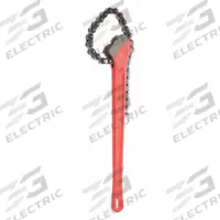 RIDGID Chain Wrench: For 5 in Outside Dia, 20 1/4 in Chain Lg, 18 in Handle Lg, Alloy Steel, Steel (MPN 31320). Key specifications
