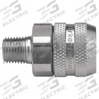 PARKER Hydraulic Quick Connect Hose Coupling: 1/4 in Coupling Size, 316 Stainless Steel, MNPT (MPN FS-251-4MP-E5). Key specifications — Body Material: 316 Stainless Steel; Thread Size: 1/4"-18; Seal Material: Ethylene Propylene; Brand: PARKER.