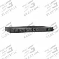 EATON TRIPP LITE PDU: Single-Phase, 127V AC, 8 Outlets, NEMA 5-15R, Metered, 1 RU, Front Facing (MPN PDUMH15ATS). Key specifications — Plug Type: NEMA 5-15P; Brand: EATON TRIPP LITE; Phase: Single-Phase; Maximum Input Voltage: 127V AC; Receptacle Type: NEMA 5-15R; Mounting Location: Wall; Facing: Front.