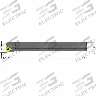 ULTRA-DEX USA Indexable Thread Turning Tool Holder: A08M LSER2 (MPN 957-000-046) - Indexable Boring Bars
