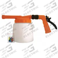 SANI-LAV Spray Foamer: 48 oz Container Capacity, Foam, White, Orange, 5 1/4 in Dip Tube Lg, Viton (MPN N2F48). Key specifications — Imprinting: No Imprinting; Bottle Color: White; Seal Material: Viton; Sprayer Color: Orange; Graduation Markings: Yes; Legend: Foam Sprayer; Includes: Model N2FC Aluminum Coupler; Brand: SANI-LAV.