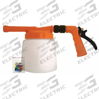 SANI-LAV Spray Foamer: 48 oz Container Capacity, Foam, White, Orange, 5 1/4 in Dip Tube Lg - Foam Spray Bottles with Sprayer
