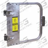 PS INDUSTRIES Single-Door Metal: Aluminum, For 34 3/4 in to 38 1/2 in Opening Wd, Adj (MPN LSG-36-ALU). Key specifications — Brand: PS INDUSTRIES; Includes Lock: No; Mounting Location: Flat Bar; Gate Finish/Color: Unfinished Silver.