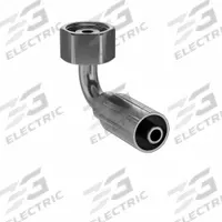 PARKER Hydraulic Crimp Fitting: Steel x Steel, 90° Elbow, -6 For Hose Dash Size, Female x Genderless (MPN 11C43-14-6). Key specifications — Fitting Gender: Female x Genderless; Fitting Connection Type: Metric x Crimp; Brand: PARKER; Thread Size: M22-1.5; For Hose Dash Size: -6.