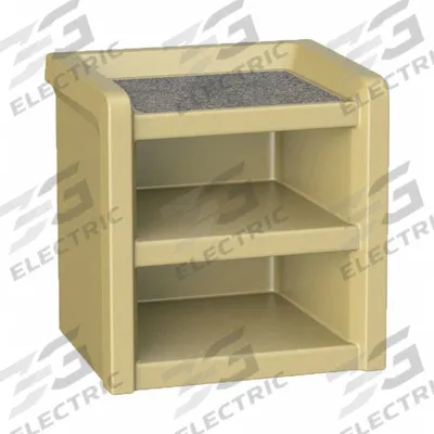 CORTECH Nightstand: Sand, 21 1/2 in Overall Ht, 21 in Overall Wd, 18 in Overall Dp - Nightstands with Laminate Top
