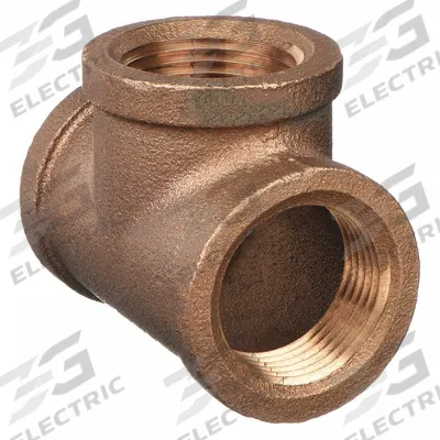 APPROVED VENDOR Metal Pipe Tee: Tee, 1 1/4 in x 1 1/4 in x 1 1/4 in, Brass - Low-Pressure Threaded Pipe Fittings