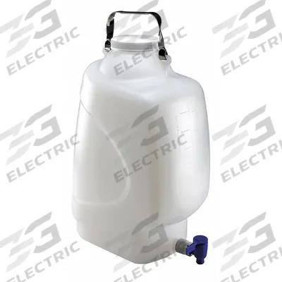 APPROVED VENDOR Carboy: 20 L, 5.28 gal, Polypropylene, 342 mm x 207 mm x 492 mm, Spigot - Swing-Handle Rectangular Carboys with Spigots