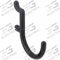 FUNCTIONAIRE J-Hook: 1/4 in Peg Hole, For 1 in Pegboard Hole Spacing, 2 in x 1/4 in x 2 1/4 in, 8 PK (MPN FH2-4). Key specifications — Color: Black; For Tool Type: Hammers; Locking System: Snap-On; Mounting Type: Surface; Material: Thermoplastic; Accessory Type: J-Hook; Brand: FUNCTIONAIRE.