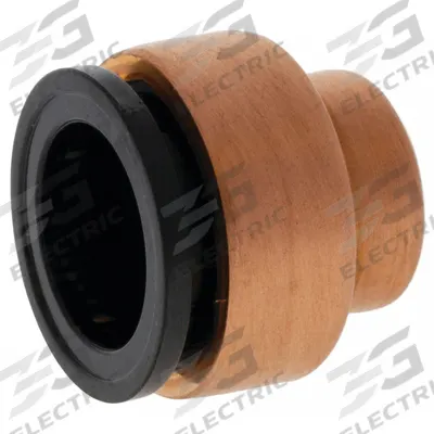 NIBCO Push-Fit Cap: 1/2 in OD Size, Push-to-Connect - Copper Push-to-Connect Tube Fittings
