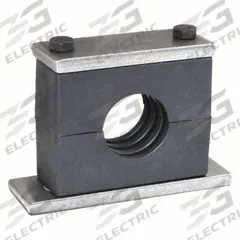 BEHRINGER PIPE SYSTEMS Vibration-Dampening Beta Clamp: Ribbed Bore, Steel Clamp, For 1 Lines (MPN SH4100-PP)
