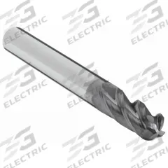 APPROVED VENDOR Ball End Mill: Carbide, AlTiN Coated, 4 Flute, 15/32" Mill Dia, 1" LOC, 3" OAL (MPN 223-001119)