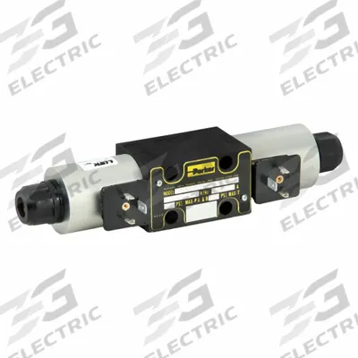 Parker Hydraulic Directional Valve: 20 gpm Max Flow Rate, D03 NFPA Size, Three Positions - Solenoid-Operated Directional Control Valves