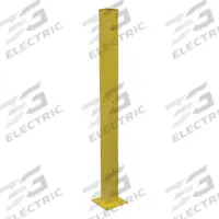 APPROVED VENDOR End Post: End, 72 in Overall Ht, Steel, Powder Coated, 5 in Post Dp, 5 in Post Wd (MPN 21XM02). Key specifications — Includes Mounting Hardware: Mounting Hardware Included; Material: Steel; Number of Rail Levels: 1; Product Type: Guardrail Post; Finish: Powder Coated; Includes: Holes 8 in on Center.