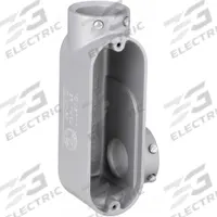 Conduit Outlet Body: Aluminum, 1 1/2 in Trade Size, LR Body, 35 cu in Body Capacity, Set Screw Hub (MPN LR150T-A). Key specifications — Finish: Powder Coated; For Use With: EMT; Brand: APPLETON ELECTRIC; Hub Style: Set Screw.