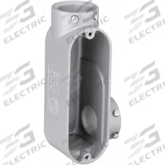 Conduit Outlet Body: Aluminum, 1 1/2 in Trade Size, LR Body, 35 cu in Body Capacity, Set Screw Hub (MPN LR150T-A). Key specifications — Finish: Powder Coated; For Use With: EMT; Brand: APPLETON ELECTRIC; Hub Style: Set Screw.