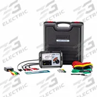 MEGGER Earth Ground Resistance Tester: 0.01 ohm to 20,000 ohm, CAT IV, IP30, Digital, 25 V/50 V (MPN DET4TR2 c/w leads + spikes). Key specifications — IP Rating: IP30; Test Current: 4.5 mA, 0.45 mA, or 0.045 mA; Test Voltage: 50 V; Brand: MEGGER.