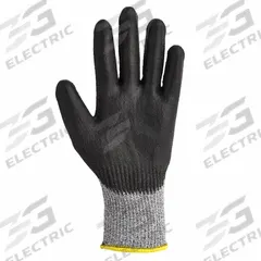 KLEENGUARD Knit Gloves: XS ( 6 ), ANSI Cut Level A4, Palm, Dipped, Polyurethane, Smooth, 1 PR (MPN 47106). Key specifications — Brand: KLEENGUARD; Glove Hand Style: Left and Right; Touchscreen Compatible: Yes; Includes Reinforced Thumb Crotch: No; Knit Material Color: Gray.