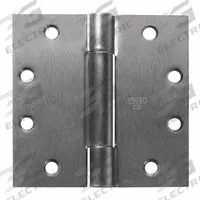 BEST Butt Hinge: Stainless Steel, Full Mortise, 2 in Leaf Wd (MPN CB1960R45X45DOORHINGE32DSTS). Key specifications — Removable Pin: Yes; Bearing Type: Concealed; Material: Stainless Steel.