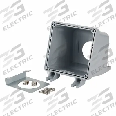 LEVITON Back Box: For IEC 60309 Pin & Sleeve Devices, 100 A, 2 in, Dead End Hub - Back Boxes