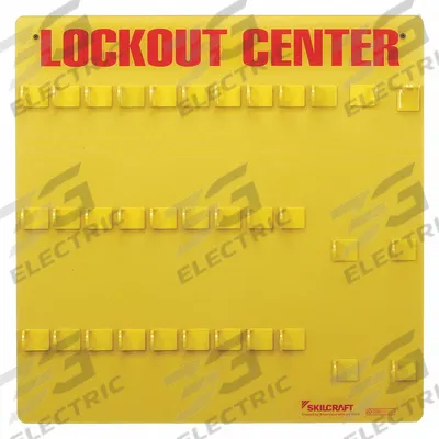 SKILCRAFT Lock Station 28: Lockout Station, No Padlocks, Lockout Station - Unfilled Lockout Stations