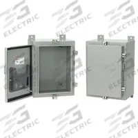 HOFFMAN Enclosure: Steel, 48 in x 36 in x 10 in, NEMA 12/13/4, Solid Cover, Hinged (MPN A48H36CLP). Key specifications — Closure Method: Clamps; Brand: HOFFMAN; Knockouts: Not Included.