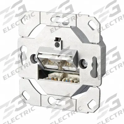 METZ CONNECT Wall Outlet: UP0, GD-Zn (Zinc Die-Cast), LSA Terminal Block x RJ45 - Voice & Data Housings, Panels & Connector Components