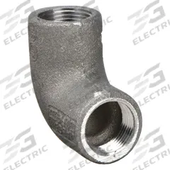 Elbow, 90 Degrees: Aluminum, Plain, ELF, 1/2 in Trade Size, Female to Female, NPT (MPN ELF90-50-A). Key specifications — Ends - Hazardous Fittings: 1/2 in FNPT x 1/2 in FNPT; Material: Aluminum; Finish: Plain; Brand: APPLETON ELECTRIC.