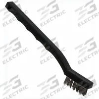 CARLISLE Utility Brush: 7 in Overall Lg, Stainless Steel Bristles, 1/2 in Bristle Lg, Black (MPN 4067500)
