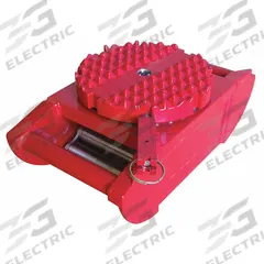 DAYTON Machine Roller: 30,000 lb, 4 3/4 in Deck Ht, 5 3/4 in L x 5 3/4 in W, (16) Rollers, Textured (MPN 21D023). Key specifications — Top Plate Surface: Textured; Brand: DAYTON; Color: Red.