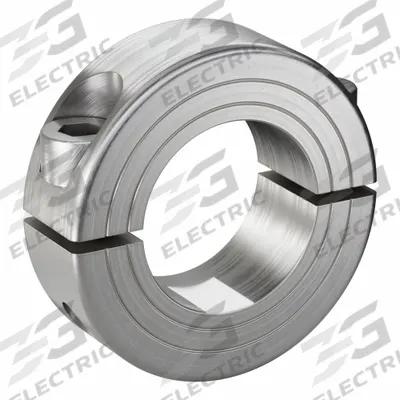 RULAND MANUFACTURING Shaft Collar: 2-Piece, Metric with Inch Bore, Round, Clamp-On - Stainless Steel Shaft Collars