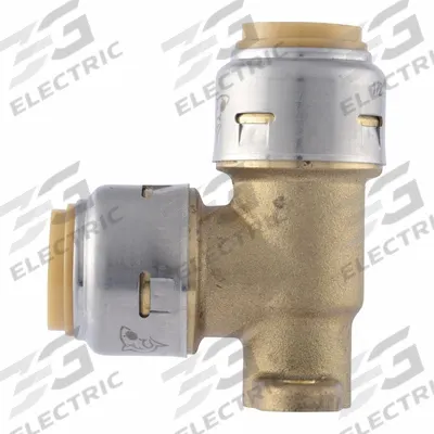 SHARKBITE MAX Push-Fit Adapter Fitting: Elbow, 1/2 in OD x 1/2 in Pipe Size - Standard Brass Push-to-Connect Tube Fittings