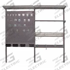 TRITON PRODUCTS Modular Wall Storage: 66 in x 16 in x 63 in, Epoxy Coated, Gray (MPN 1740). Key specifications — Product Type: Shelving Unit; Color: Gray; Material: Steel; Brand: TRITON PRODUCTS; Finish: Epoxy Coated; Includes: (3) Hang Rails; Mounting Type: Wall Mount.
