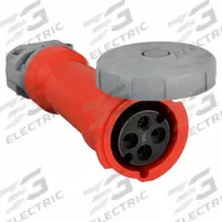 HUBBELL Pin and Sleeve Connector: Orange, 125/250V AC, Single Phase, 30 A, 3 Pole, 4 Wire (MPN HBL430C12W). Key specifications — Brand: HUBBELL.