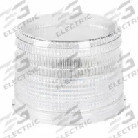 GROTE Replacement Lens: Round, Beacon Light, 4 1/8 in Ht - Vehicle Lighting, Polycarbonate, Clear (MPN 98221). Key specifications — Material: Polycarbonate; Compatible Light Type: Beacon Light; Brand: GROTE.
