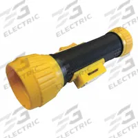 GRAINGER Flashlight: 60 lm, 100 hr Run Time at Max. Brightness, 88 m Max Beam, 1 Light Output, Black (MPN 49C128). Key specifications — Brand: GRAINGER; Battery Requirements - Broad: Requires 2 D.
