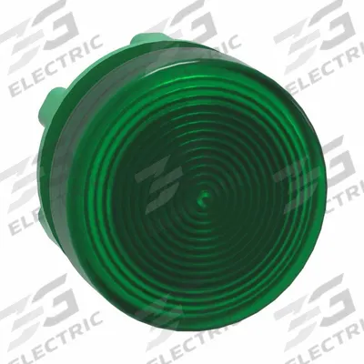 SCHNEIDER Pilot Light Head: 22 mm Panel Mounting Hole Dia, Green, Fresnel, LED - Pilot-Light Heads