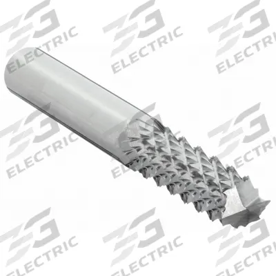 MICRO 100 Solid Router Bit: Diamond Cut, End Mill, 3/32" Cut Dia, 3/8" LOC (MPN RDC-20) - Diamond-Pattern Router Bits for Composites