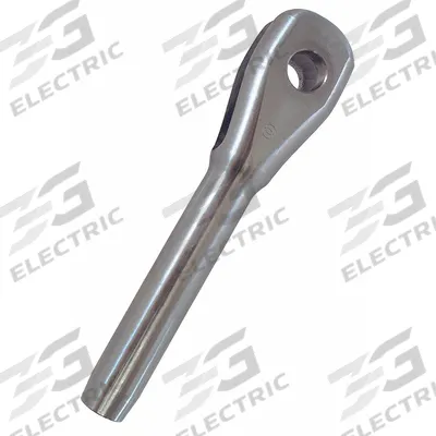 LOOS Wire Rope Clevis Fitting: 1/4 in Compatible Rope Dia, Stainless Steel - Clevis Fork End Fittings