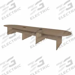 REGENCY Conference Table: Oval, Laminate/Melamine, Noble Oak, 192 in Overall Lg, 52 in Overall Wd (MPN LCTRT19252NO). Key specifications — attr987891: Slab Leg; attr987894: Laminate; attr987867: PVC; attr987857: REGENCY; attr987872: Melamine.