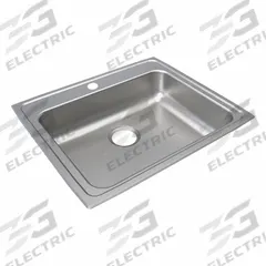 JUST MANUFACTURING Bowl Drop-In Sink: 25 in Overall Lg, 21 1/4 in Overall Wd, 7 1/2 in Bowl Dp (MPN SLNADA2125A601-J). Key specifications — Brand: JUST MANUFACTURING; Color Family: Silver/Gray.