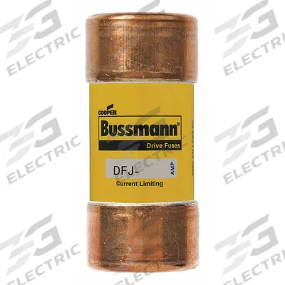 BUSSMANN Fuse: DFJ Series, Class J, Cylindrical Body, Fast-Acting, 50 A, 600 V AC - Fast-Acting Cylindrical Fuses
