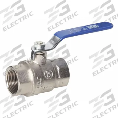 MIDWEST CONTROL Manual Two-Way Ball Valve: 3/4 in, Nickel-Plated Brass, Straight, FNPT x FNPT - Brass Ball Valves