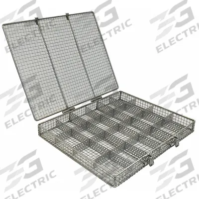 MARLIN STEEL WIRE PRODUCTS Parts Washer Basket: Rectangular, Stainless Steel, Silver - Rectangular Parts Washer Baskets