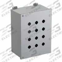 HAMMOND Push Button Enclosure: 22mm, 12 Holes, Carbon Steel, NEMA 12 (MPN 1489MP12). Key specifications — Brand: HAMMOND; Environments & Applications: Indoor Dust & Water Droplets.