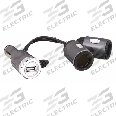 BELL Twin Splitter and Power Port: Power Splitter and Charger, 3 Connections - 12V Auxiliary Splitter & Charger Combos