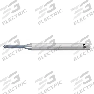 OSG Ball End Mill: Carbide, WXS Coated, 3 Flute, 6 mm Mill Dia, 4.5 mm LOC - Reduced-Neck Carbide Ball End Mills for Hardened Materials