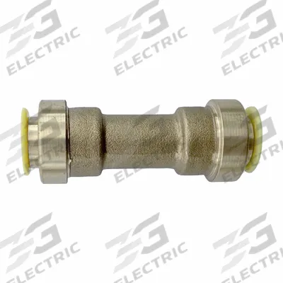 QUICKFITTING Push-Fit Union Fitting: 1/2 in OD x 1/2 in OD Size - Removable Brass Push-to-Connect Tube Fittings